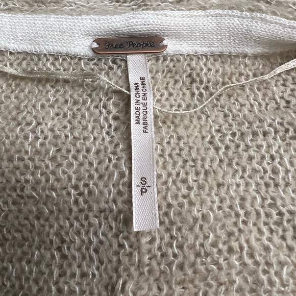 Free People Women's Tan Dancing In The Forest Tunic Sweater Size Small NEW - Picture 5 of 5